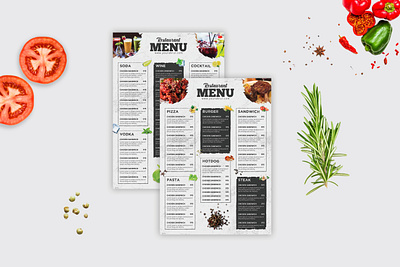 Restaurant Menu branding cafe menu design food menu design food menu template foodmenu graphic design menu design photoshop print restaurant menu typography vector white menu