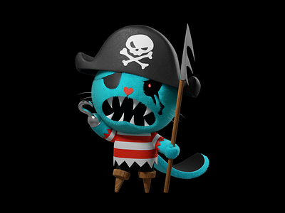 3D Character 3d 3d art 3d illustration blender character characterdesign fur illustration model pirate