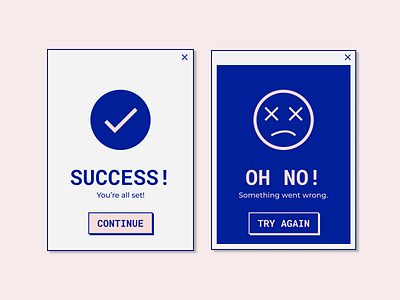 DAILY UI 011 card daily ui 011 dailyui dailyui011 design error message error state failure pop up screen popup success success message success state ui