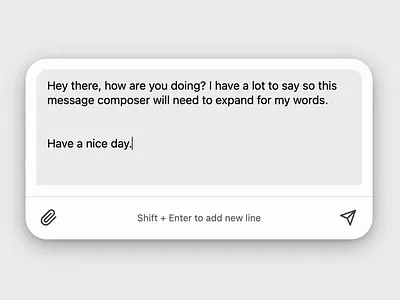 Expanding message composer animation composer message ui