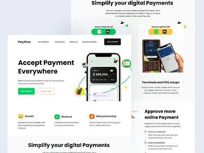 Paytime adobe xd graphic design illustration ui design website
