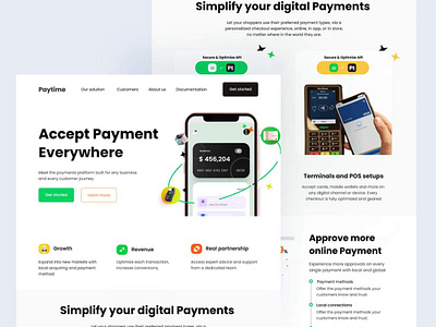 Paytime adobe xd graphic design illustration ui design website