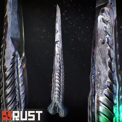 Rebar Knife | RUST | Skin 3d bone facepunch forgame game knife rebar rust scropin skins steam weapons workshop