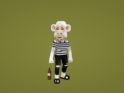 Bored Ape Yacht Club Tribute 3d avatar metaverse nft nfts sandbox thesandbox game voxedit voxel