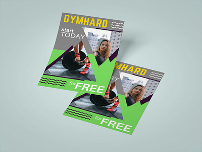 Flyer design for a gym banner design flyer web design