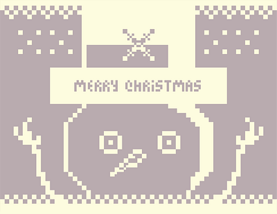 ugly sweater #3 christmas festive holiday illustration pattern pixel snow snowman ugly sweater