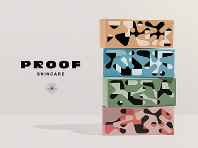 Packaging and Identity Design: Proof Skincare beauty products branding cosmetic cosmetology identity design logo moisturizer package design packaging pattern retro self care serum skincare symbol wellness