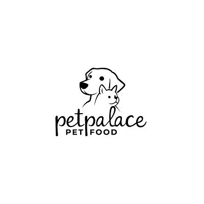 Pet Palace Logo Project animal branding cat dog logo creative logo cute logo design dog cat logo graphic design illustration logo pet food logo pet line art logo pet palace logo ui vector