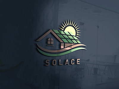 Solar company logo branding graphic design logo