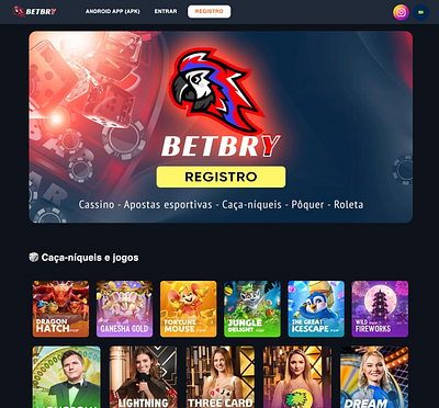 Betbry UI/UX Design casino design ui ux