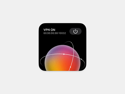 VPN widget app design mobile ui vpn widget