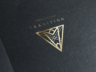 Tradition. Linear geometric logo