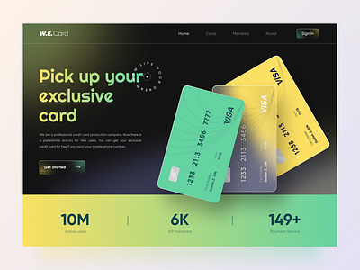 Web Design for W.E.Card【demo】 branding card design icon illustration logo ui ux web