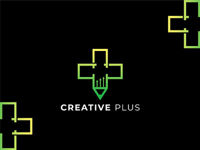 Creative Plus $gradientlogo bestdesigner bestlogodesign branddesign companylogo creativelogo flatminimallogo gradientlogo illustration logo logodesign modernminimallogo pencillogo pluslogo socialdesign typographylogo ui