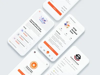 IPTSE App Screens app design designing dribble graphic design illustration mobile view project ui uidesign user experience user interface ux uxdesign