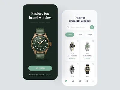 Watch shopping 🛍 app app design app ui concept dailyui design ios minimal mobile app mobile ui shopping shopping app shopping app ui ui ui challenge user experience user interface ux watch watch app