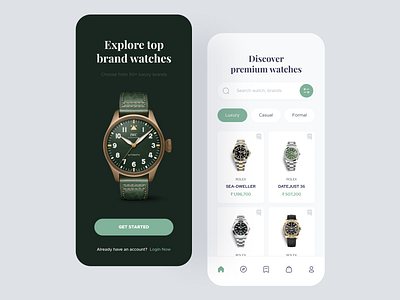 Watch shopping 🛍 app app design app ui concept dailyui design ios minimal mobile app mobile ui shopping shopping app shopping app ui ui ui challenge user experience user interface ux watch watch app