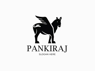 Horse vector logo animal cheese creative horse horse logo illustration logo logo mark logodesign logoinspiration logotype pankiraj vector wild logo wing
