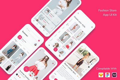 Fashion Store App UI Kit academy app design ecommerce fashion shop shopping ui ui kit