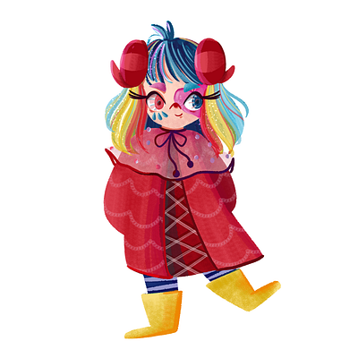 Cool Clown bookillustration characterdesign chibicharacter childrenbookillustration girlillustration illustration illustrationbook