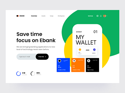 Finance App Landing Page banking banking website finance finance website financial home page landing page money website design