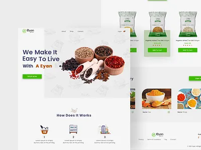 Eyan food selling Website UI Design For Hong Kong Client