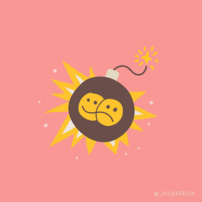 It’s war you’ll get bomb flat flat illustration illustration smiley spark tattoo tattoo idea
