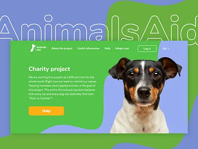 Charity Project to Help Animals animals cats design dogs help homeless kindness pets ui ux web