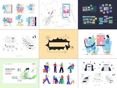 Best 9 in 2021 🎉 2021 best best9 colorful design illustration kapustin linear outline resources tokyo vector