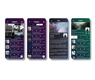 Properganda - News Based Social Media Network app design typography ui ux