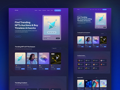 NFTVault - NFT Business Website Template art gallery art showcase crypto design trend 2022 digital assets digital nft illustration landing page nft nft agency nft collection nft creator nft market nft marketplace nft store token ui design ux design