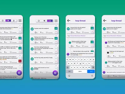 loop - Community Building via Anonymity app design typography ui