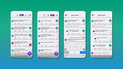 loop - Community Building via Anonymity app design typography ui