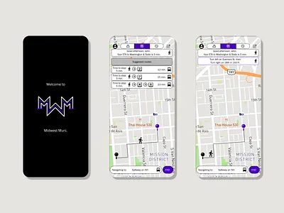 Midwest Muni - Public Transit Schedule & Navigation app design typography ui