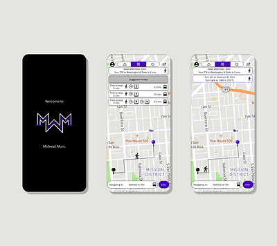 Midwest Muni - Public Transit Schedule & Navigation app design typography ui