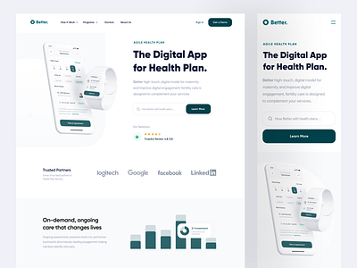 Better - Landing Page apple watch clean design doctor health hospital landing page medic medical nurse ui uidesign ux uxdesign watch web web design