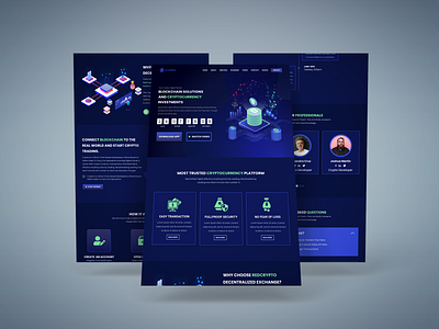 CyptoCurrency Web Template adobe illustrator adobe photoshop branding crypto design graphic design illustration logo ui ux vector