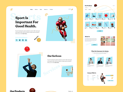 Sports Ecommerce Website Landing page ( Light Mode ) ecommerce fitness game health home page landing page nba play sakib sport sport wear sports sports kit sports product sports website visual design web website website design