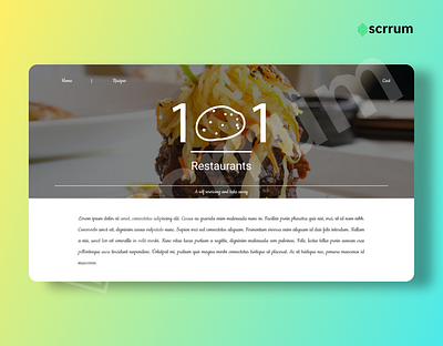 101 restaurant webpage 3d animation app branding design graphic design illustration logo minimal motion graphics ui ux vector