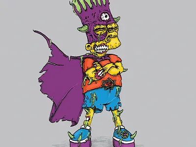 The Hero Springfield Deserves drawing horror illustration ink undead zombie