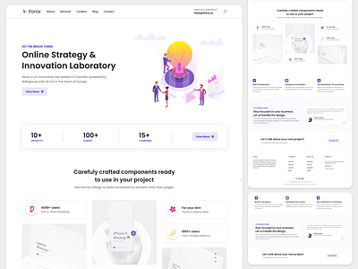 Company Web Design - White Version branding company companyweb design illustration itcompany itcompanywebsite neatui startup uidesign uiux visualdesign webdesign whiteui whiteweb wwbdesign