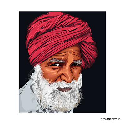 An old Indian man. adobe art digitalart digitalartist digitalillustration illustration illustrator