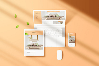 Multi Devices Screen Mockup abstract clean design device devices display laptop mac macbook mockup multi device multi devices phone phone mockup presentation realistic simple smartphone ui ux