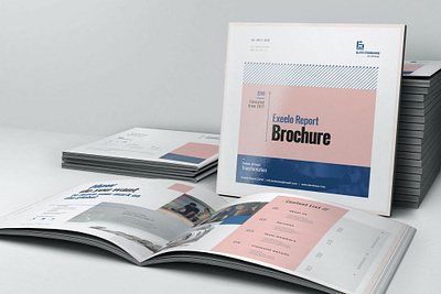 Annual Report Template annual report bifold brochure catalog clean design graphic design illustration indesign magazine magazine mockup mockup set presentation print printable report square template trend