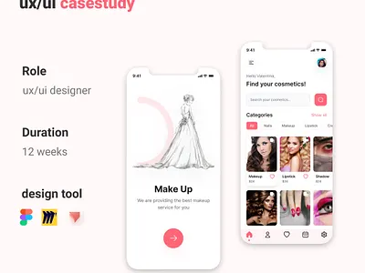 Make up case syudy designer figma make up ui ux uidesign ux design