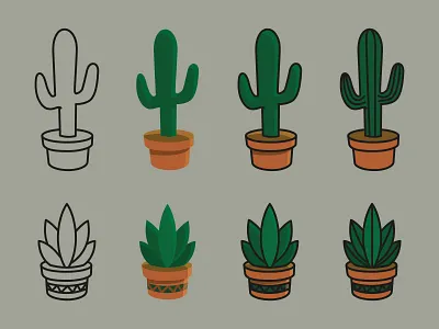 Cactus agave arid cactus cactuslover design flowers garden illustration line art mexico nature plants saguaro southwestern study succulents texas vector vintage