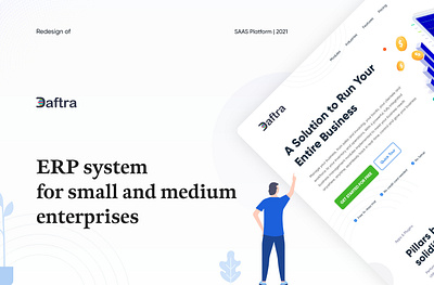 Daftra SaaS Landing Page dashboard design home page landing page product design saas ui uiux ux web design