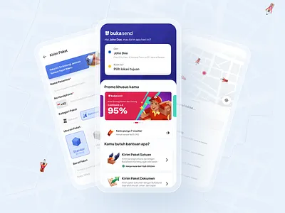 BukaSend Concept | One Stop Logistic Service from Bukalapak app bukalapak courier delivery design dribbble illustration landing logistic shipment ui ux