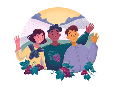 Vinaty Website Illustration: People branding creative illustration design design studio digital art digital illustration digital painting graphic design identity illustration illustration art illustrator interface illustration people ui user experience design web design website illustration wine winemaking