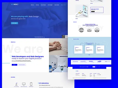 ADHOC Agency blue freelance kosma poland ui ui design ux ux design web web design webdesign www